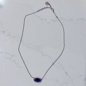 Kendra Scott silver pendant necklace with black center piece